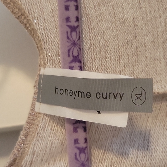 NWOT Honeyme sparkly gold cocoon cardigan size XL - Picture 4 of 8